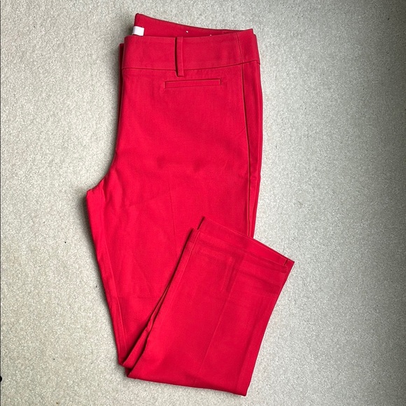 LOFT Pants - LOFT Red Ankle Cropped Pants